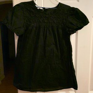 Tramp black short sleeve top S